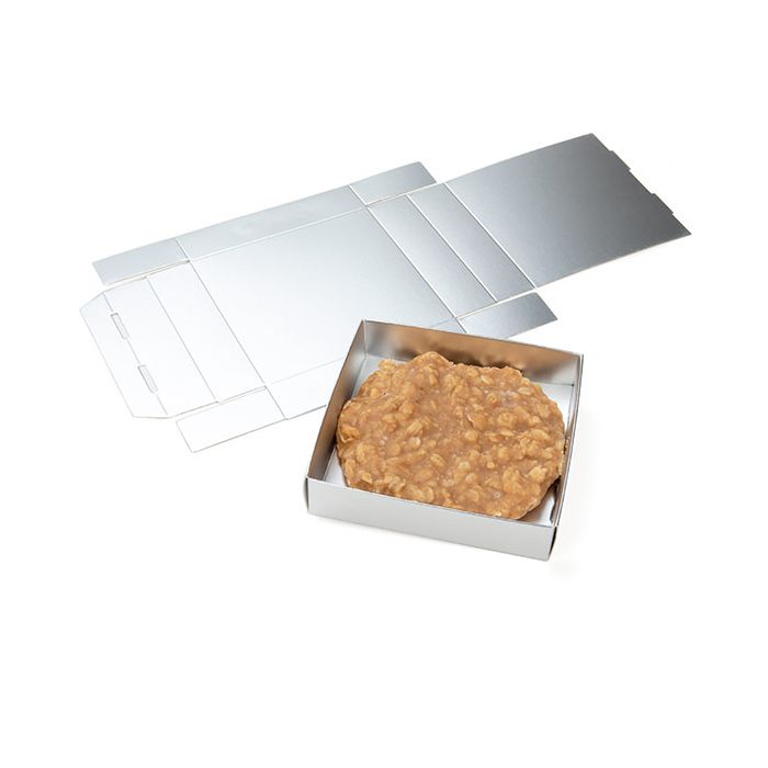 Silber Pappschachteln Boden 10,5x2,5x10,8cm (25 Stück) [MS99]