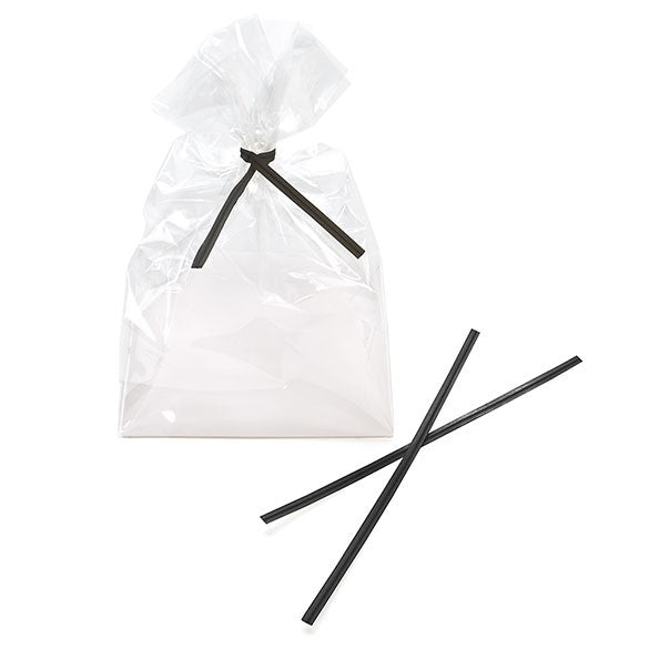 Verschluss-Streifen 15.2x0.4cm Papier Schwarz (1,000 Stück) [TT6BK]