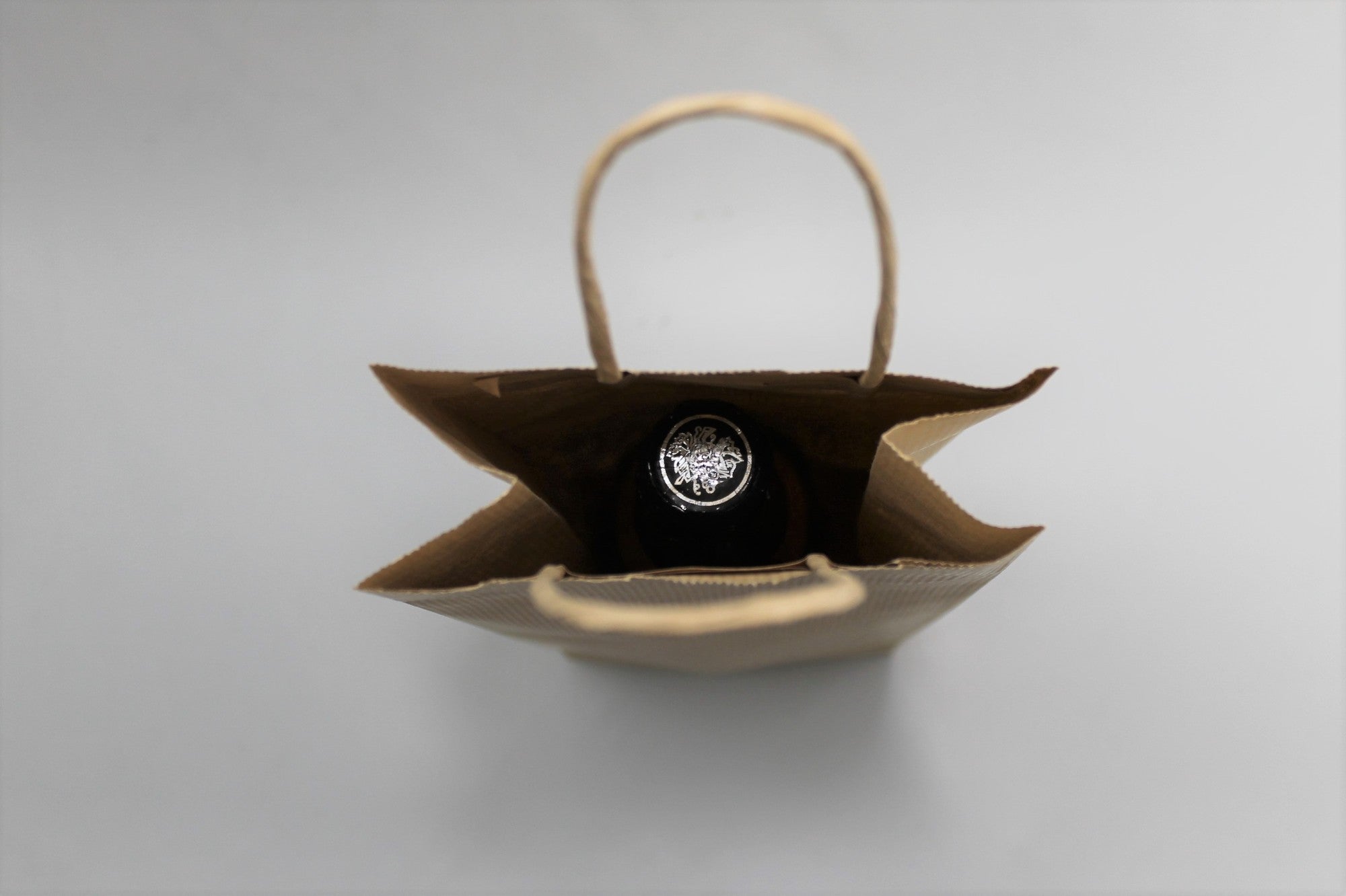 Papiertragetaschen für Flaschen 14x8x39cm Braun (50 Stück) [PAWF1439BR]