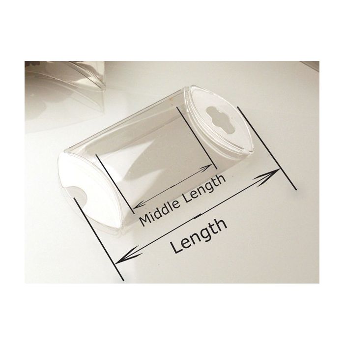 Kissenschachteln Transparent 10x3x15cm mit Aufhängeloch (25 Stück) [PBSH77]