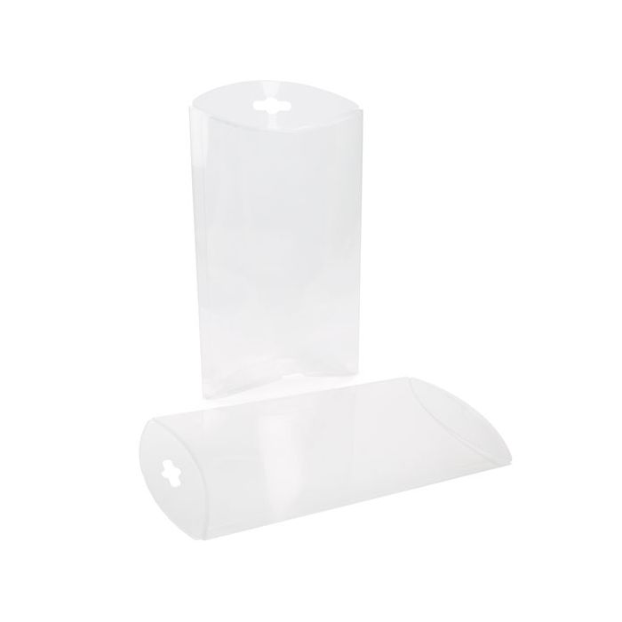 Kissenschachteln Transparent 14.5x4x22.5cm mit Aufhängeloch (25 Stück) [PB109]