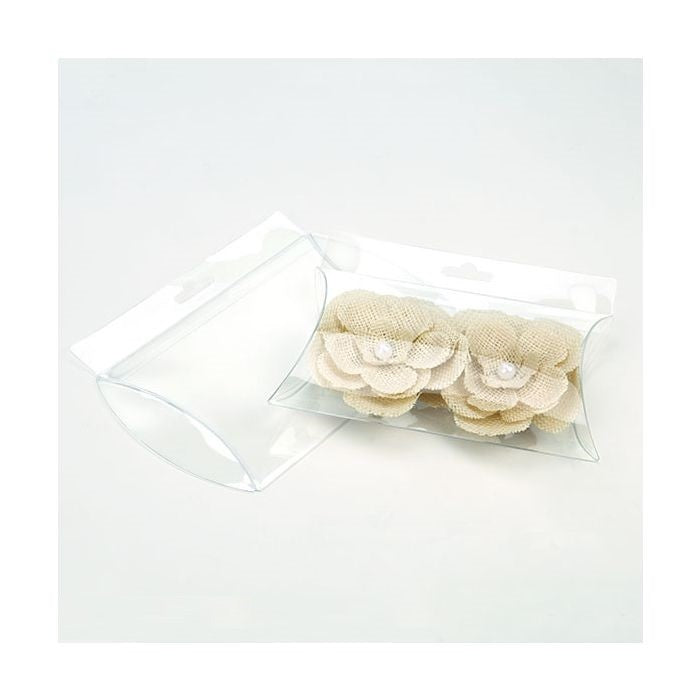 Kissenschachteln Transparent 12.5x4x17.5cm mit Aufhängeloch (25 Stück) [PBSH78]