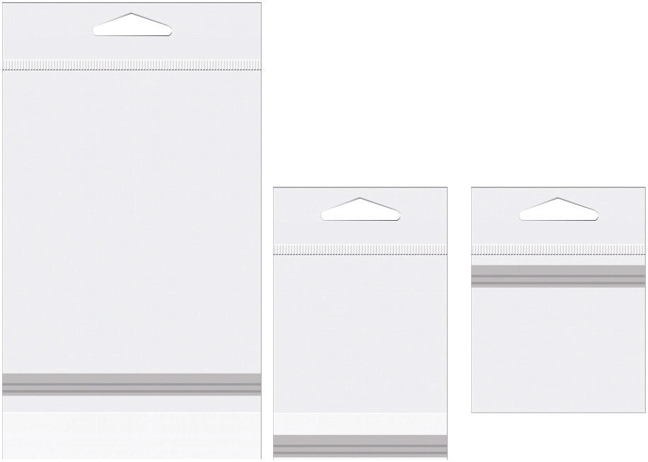 Headerbeutel Transparent 16.4x11.7cm Wiederverschließbar (100 Stück) [HB56S]