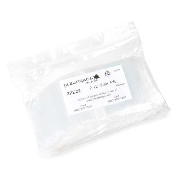 Druckverschlussbeutel Transparent 5x5cm PE 50 Mikron (100 Stück) [2PE22]