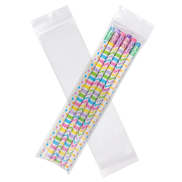Druckverschlussbeutel Transparent 5x20.5cm PE 100 Mikron (100 Stück) [4PE28]