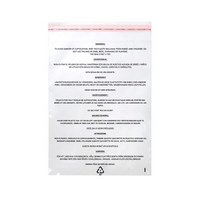 Plastikbeutel 35.6x50.8cm mit Erstickungswarnung - Wiederverschließbar (100 Stück) [PFW11420]