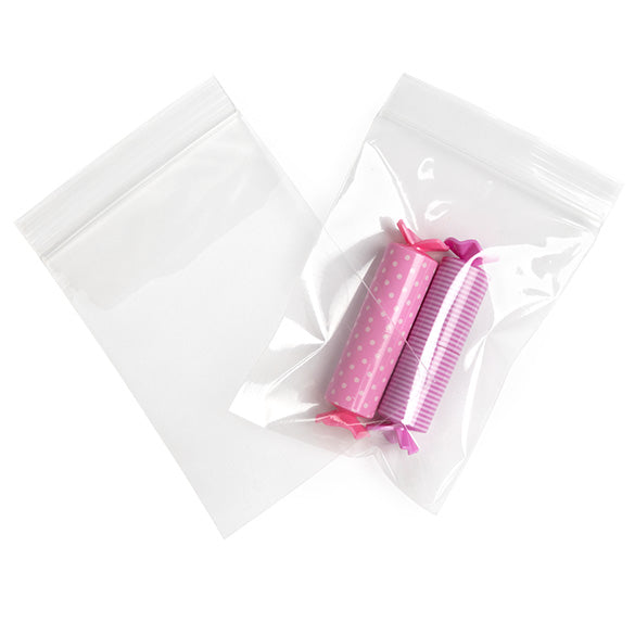 Druckverschlussbeutel 7.5x10cm Transparent PP 50 Mikron (100 Stück) [ZC34]
