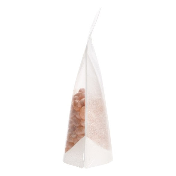 Standbodenbeutel Reispapier Transparent/Weiß 11.9x7.6x18.4cm | 110 Gramm (100 Stück) [ZBGR46WC]