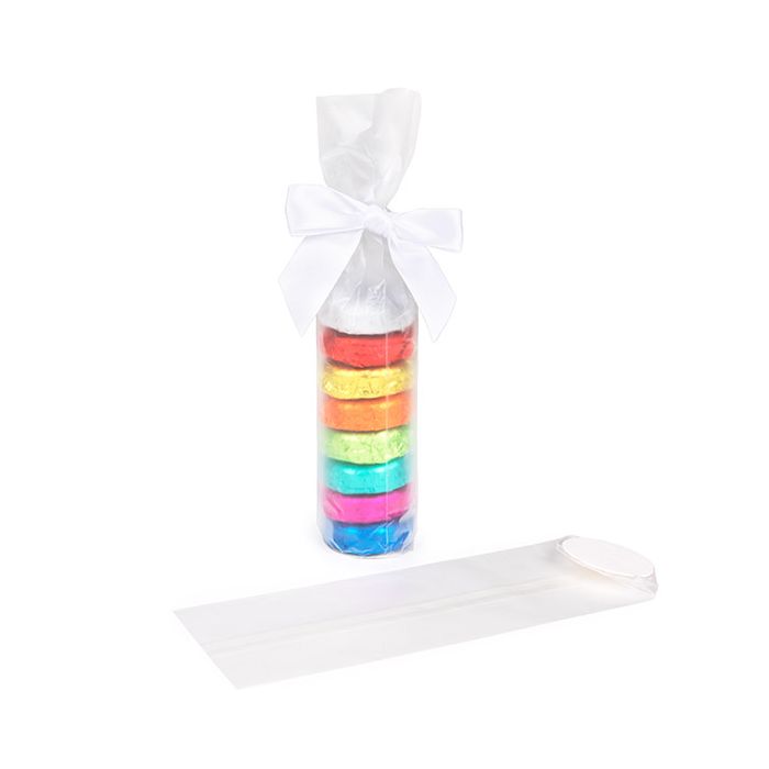 Frosted Plastikbeutel Runde Boden 5,1x25,4 cm mit Bodenblatt (50 Stück) [RPBGF1]