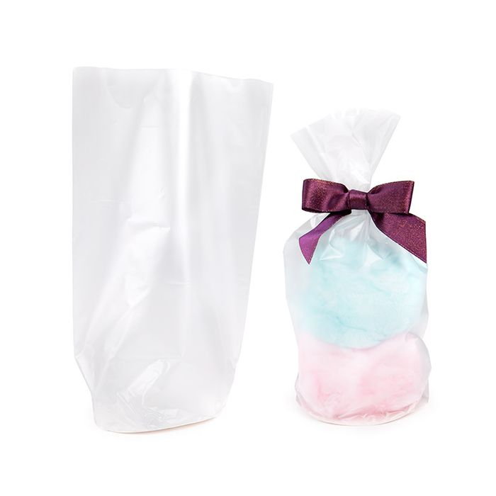 Frosted Plastikbeutel Runde Boden 10,2x25,4 cm mit Bodenblatt (50 Stück) [RPBGF4]