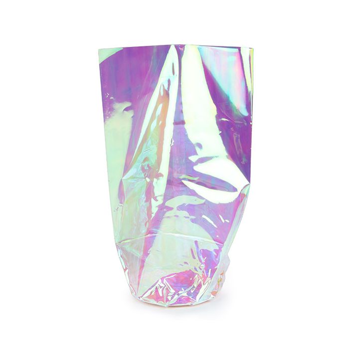 Plastikbeutel Runde Boden Schillernd 10,2x25,4 cm mit Bodenblatt (50 Stück) [RPBGH4]