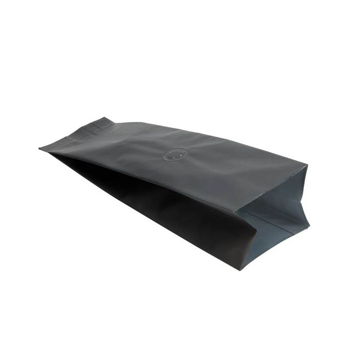 Kaffeebeutel Mattschwarz mit Ventil 8.5x6.5x33cm | 450 Gramm (50 Stück) [SGC2BM]