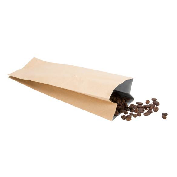 Kaffeebeutel Kraft mit Ventil 8x6x26cm | 285 Gramm (50 Stück) [SGC1K]