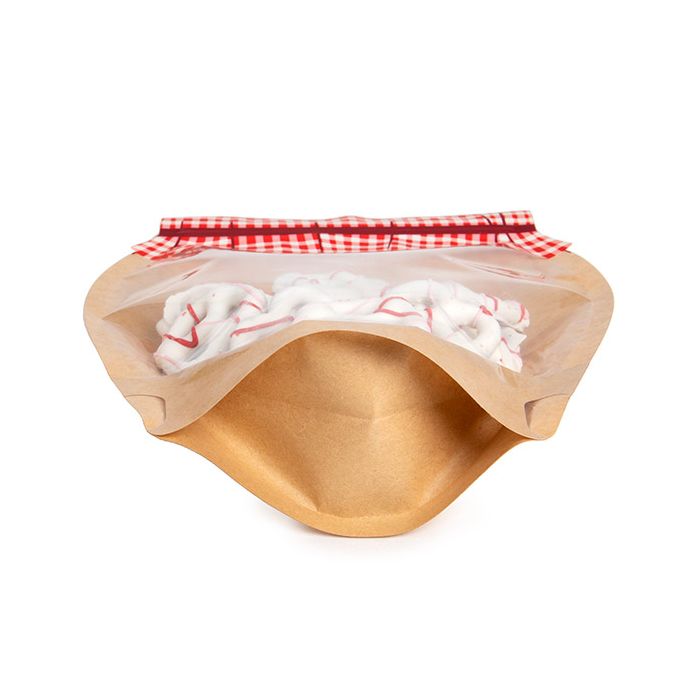 Standbodenbeutel Form eines Marmeladenglases 19,7x7,6x20,3 cm (100 Stück) [SP7JMZ]