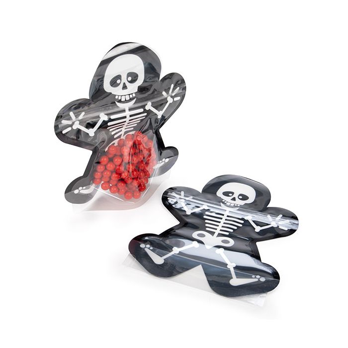 Standbodenbeutel Skelettförmig 16.7x7.6x20.6 cm (25 Stück) [SP7SKZ]