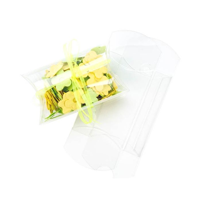Kissenschachteln Selbststehend Transparent 6.4x4.4x2.2x10.2cm mit Aufhängeloch (25 Stück) [SPB224]