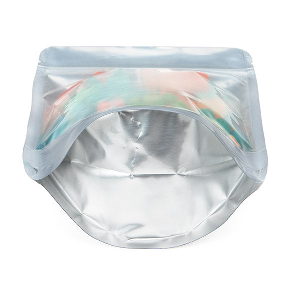 Standbodenbeutel Transparent/Silber 13x7x20.5cm | 110 Gramm (100 Stück) [ZBGS3]