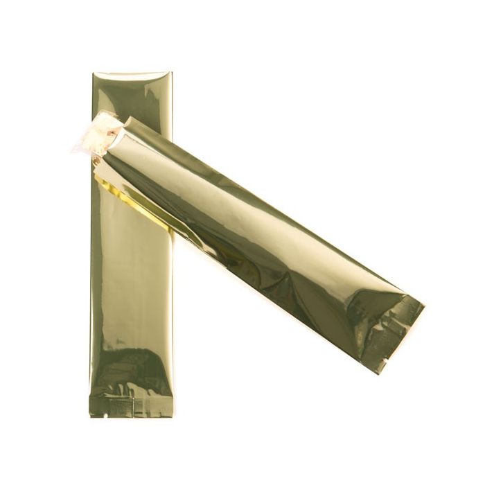 Kunststoffbeutel Gold 7.5x20.3cm Metallisiert und Verschweißbar (100 Stück) [SVP38G]