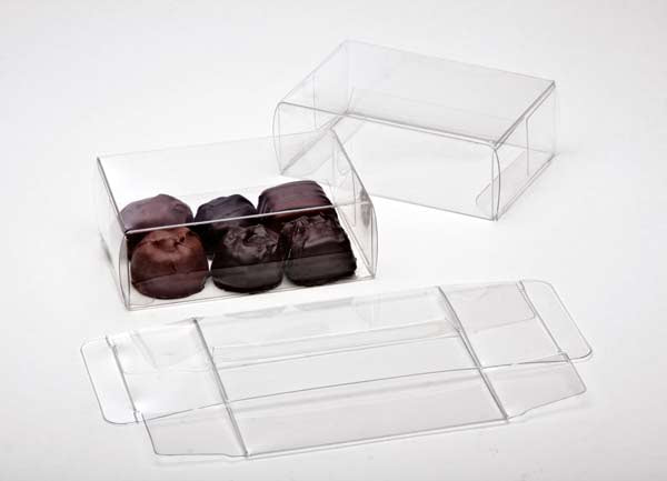 Klarsichtschachteln für Pralinen 7x3.7x10.5cm Lebensmittelecht (25 Stück) [FPB229]