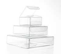 Plastic Gift Boxes 7.6x7.6x17.8cm Crystal Clear
