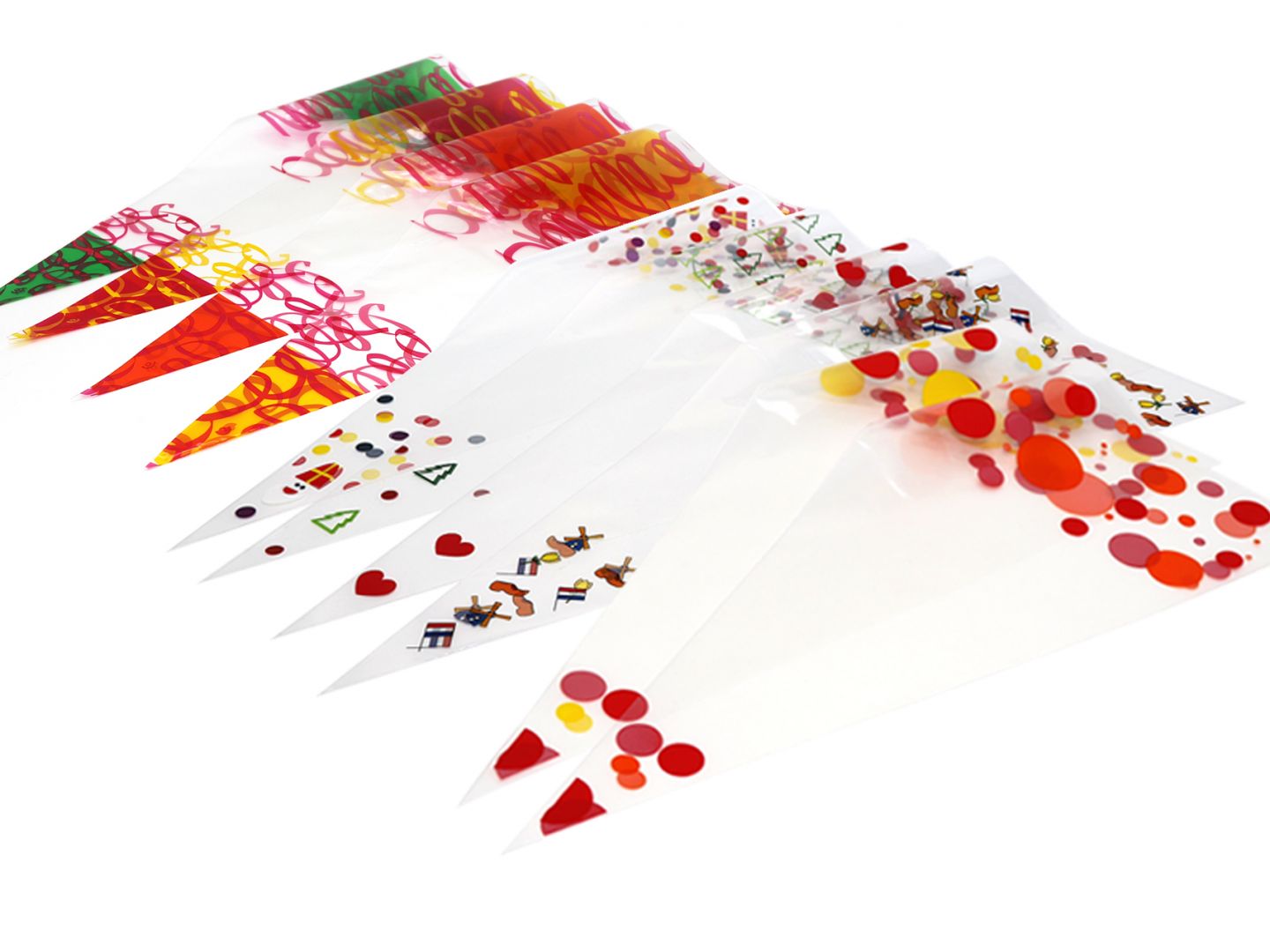 Spitztüten 18x37cm 0,5 Pfund gelb/rot (250 Stück) [DV-3262]