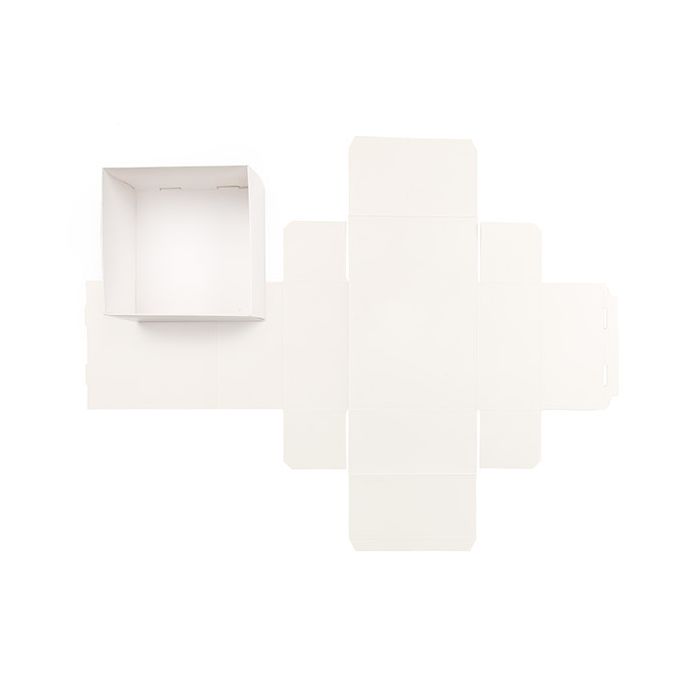 Pappschachtelböden Weiß 15,2x7,6x15,2 cm (25 Stück) [WH14]