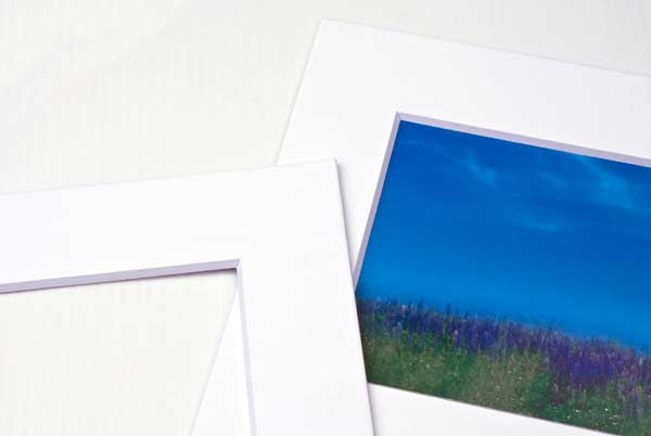 Fertig-Passepartouts mit 19.4x24.5cm Fenster - Weiß/Weiß - 27.9x35.6cm Außenrahmen (10 Stück) [MT20002]