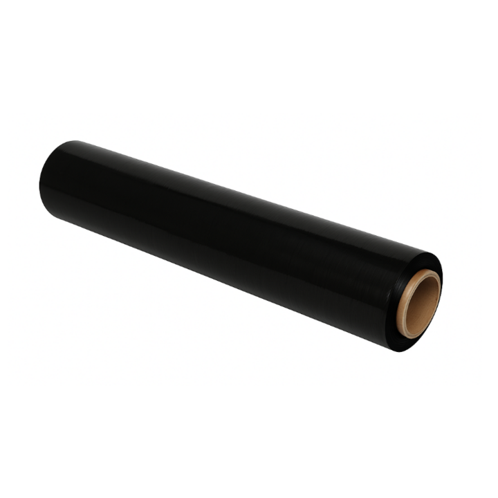 Stretchfolie auf Rolle, 50 cm x 300 Meter, schwarz, 6 Rollen [STR5020B]