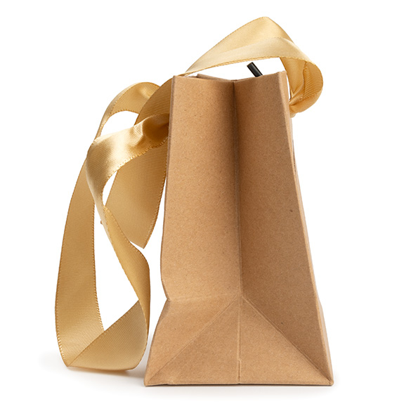 Geschenkbeutel Kraft mit Sichtfenster 10,2x7x11,4 cm (10 Stück) [GMBW1K]