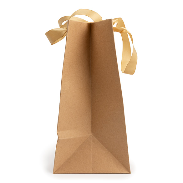 Geschenkbeutel Kraft mit Sichtfenster 17,8x12,7x24,9 cm (10 Stück) [GMBW2K]