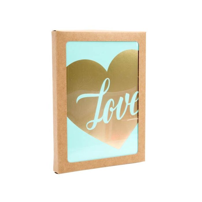 Pappschachteln mit Sichtfenster Kraft Braun 15.3x2.5x21.5cm DINA5-Größe (25 Stück) [WKRGA5XL]