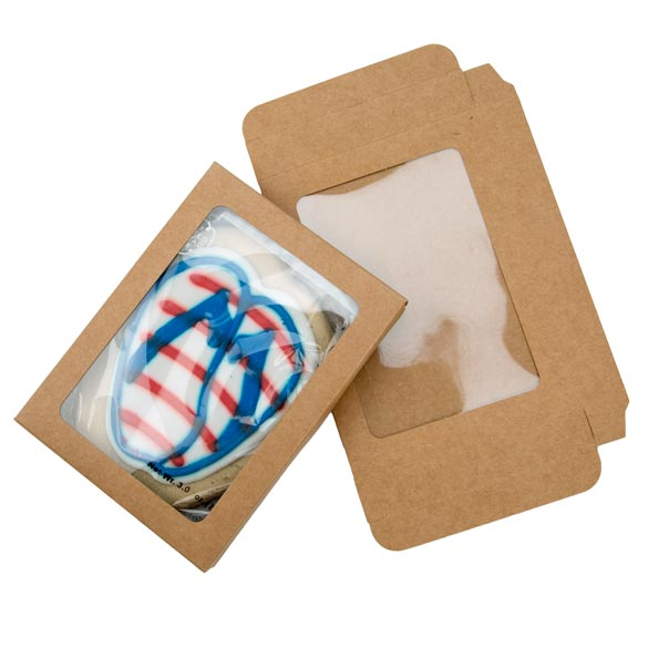 Pappschachteln Kraft Braun mit Fenster 10.2x2.1x13.8cm (25 Stück) [WKRG313]