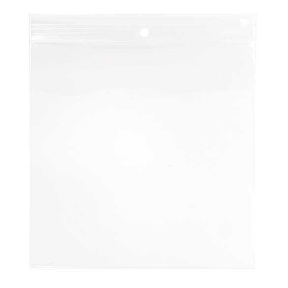 Druckverschlussbeutel mit Aufhängeloch 15x15cm Transparent PP 100 Mikron (100 Stück) [Z4R66]
