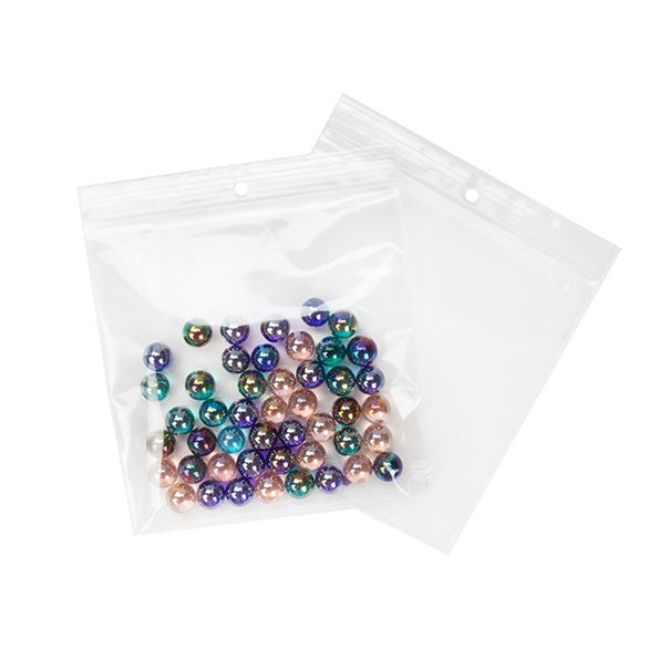 Druckverschlussbeutel mit Aufhängeloch 15x15cm Transparent PP 100 Mikron (100 Stück) [Z4R66]