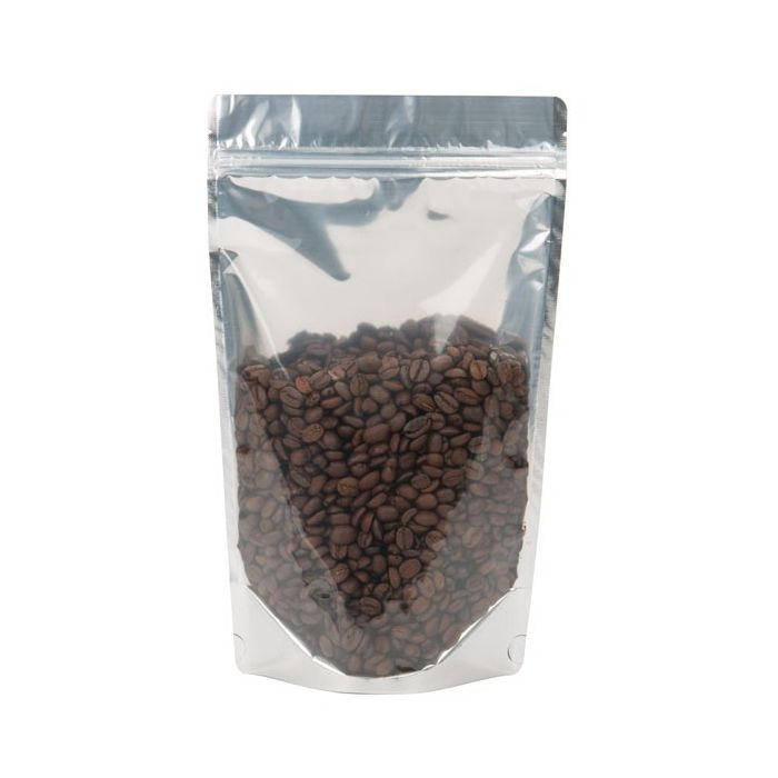 Standbodenbeutel Transparent/Schwarz 10.2x6x15.2cm | 57 Gramm (100 Stück) [ZBGB2]