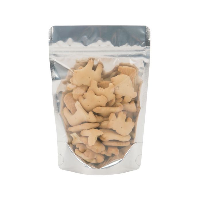 Standbodenbeutel Transparent/Schwarz 13x7.9x20.6cm | 110 Gramm (100 Stück) [ZBGB3]