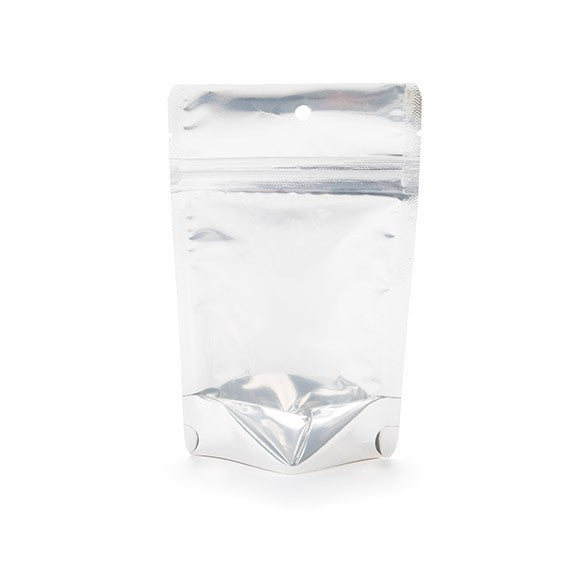 Standbodenbeutel Transparent/Gold 9.5x5.7x15.7cm | 57 Gramm (100 Stück) [ZBGG35]