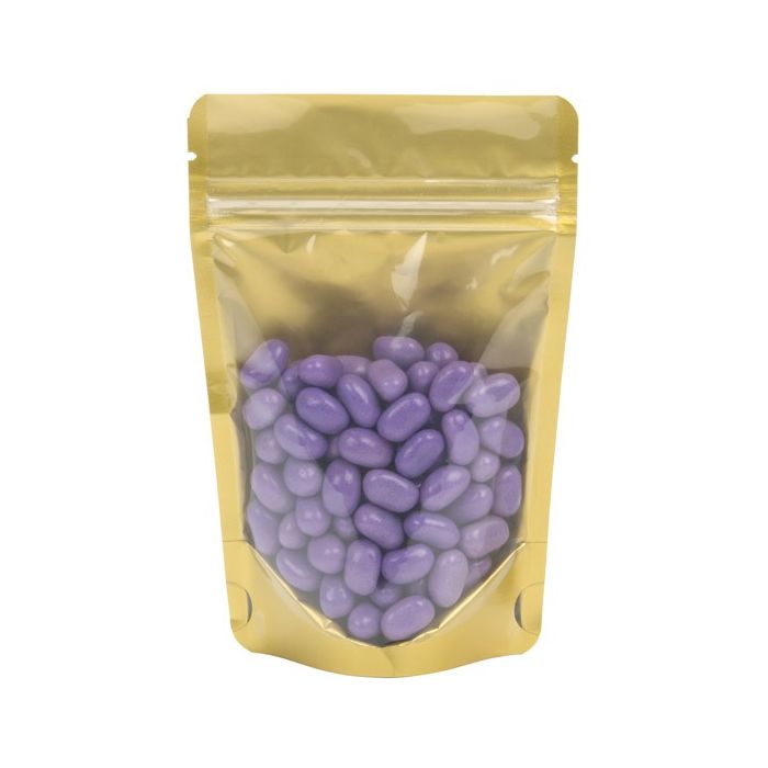 Standbodenbeutel Transparent/Gold 14.9x8.9x23.2.2cm | 310 Gramm (100 Stück) [ZBGGC7]