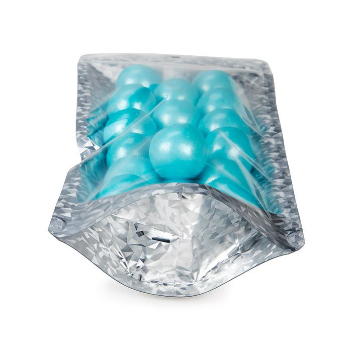 Standbodenbeutel Transparentes/Holografisches Eis 10,8x6x23,8 cm mit Aufhängeloch (25 Stück) [ZBGHI1NC]