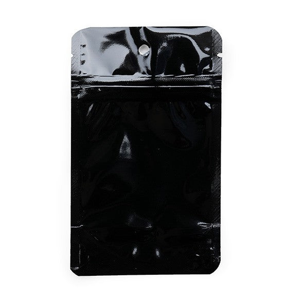 Standbodenbeutel Schwarz 8x5x13cm | 28 Gramm (100 Stück) [ZBGM1B]