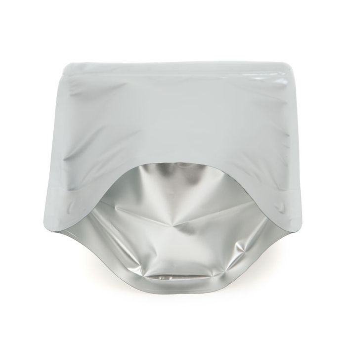 Standbodenbeutel Silber 14.9x8.9x23.2cm | 310 Gramm (100 Stück) [ZBGM7S]