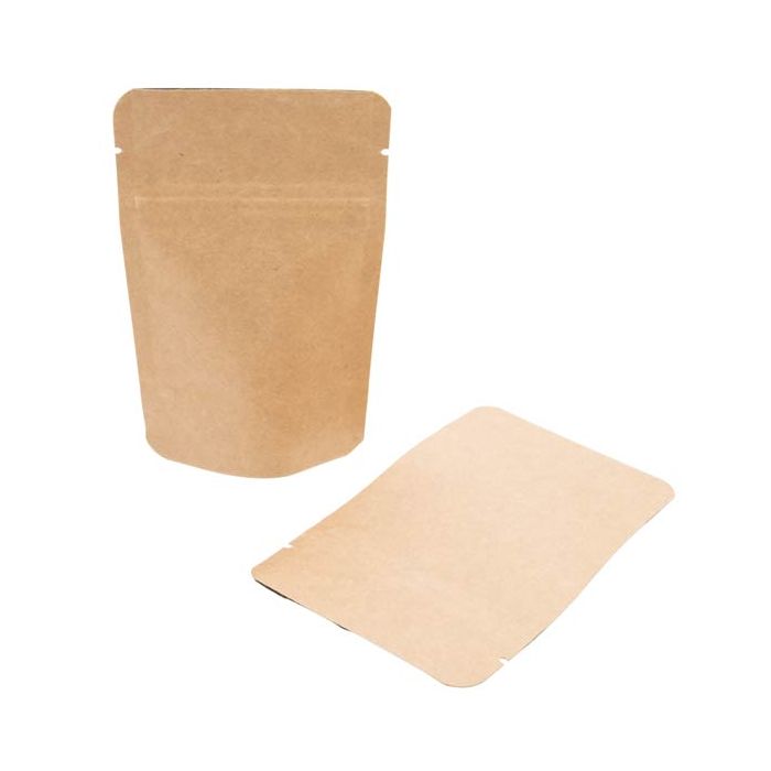 Standbodenbeutel Kraft 13x8x20.5cm | 110 Gramm (100 Stück) [ZBGSK3]