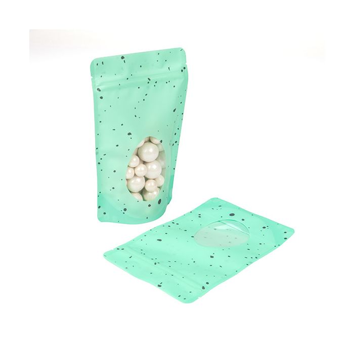 Standbodenbeutel Mint Grün Speckled Egg 13x7,9x20,6 cm (25 Stück) [ZBGSW3ER]