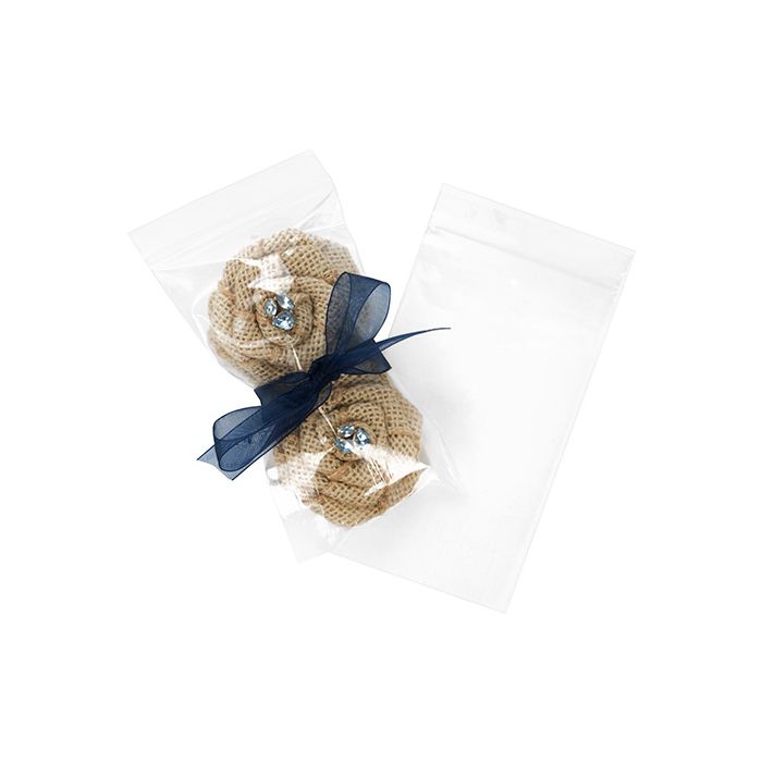 Grip Seal Bags with Vent-hole 7.5x12.5cm Crystal Clear PP 50 micron