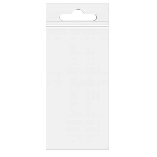 Druckverschlussbeutel mit Euroloch 10x20.5 Transparent PP 50 Mikron (100 Stück) [ZE48]