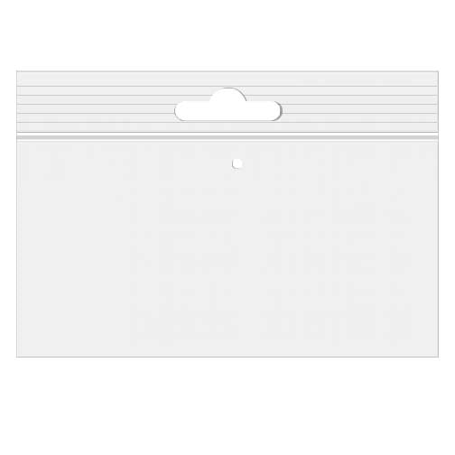 Druckverschlussbeutel mit Euroloch 15x10cm Kristallklar PP 50 Mikron mit Luftloch (100 Stück) [ZE64V]