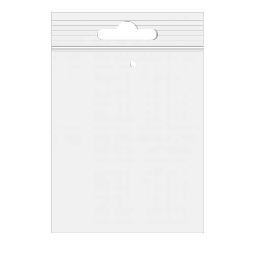 Druckverschlussbeutel mit Euroloch 12.5x18cm Transparent PP 50 Mikron mit Luftloch (100 Stück) [ZE57V]