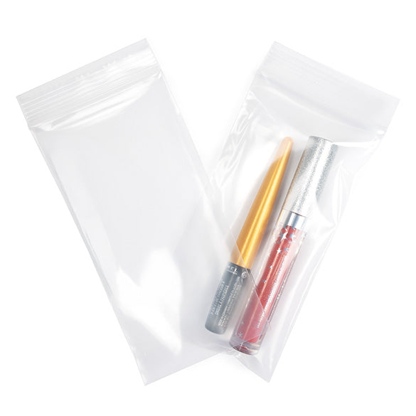 Druckverschlussbeutel Transparent 7.5x15cm PE 100 Mikron (100 Stück) [4PE36]
