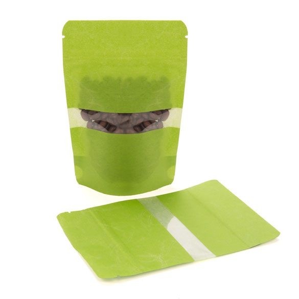 Stand Up Pouches Rice Paper Green 10x6x15cm | 57 grams