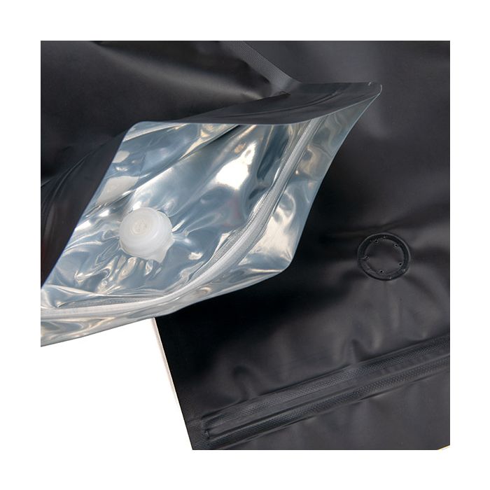 Standbodenbeutel Schwarz 17.1x8.9x28.6cm 340 Gramm mit Ventil (100 Stück) [ZBGM4MBV]